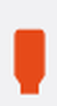 Red-orange bottle silhouette