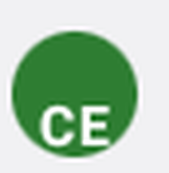 Green circle with CE lettering
